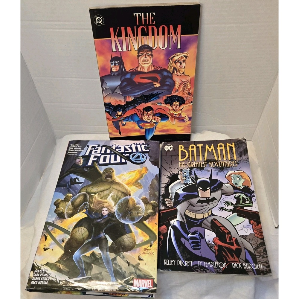 Graphic Novel Lot- Kingdom, Batman Greatest Adventurers, Fantastic Four